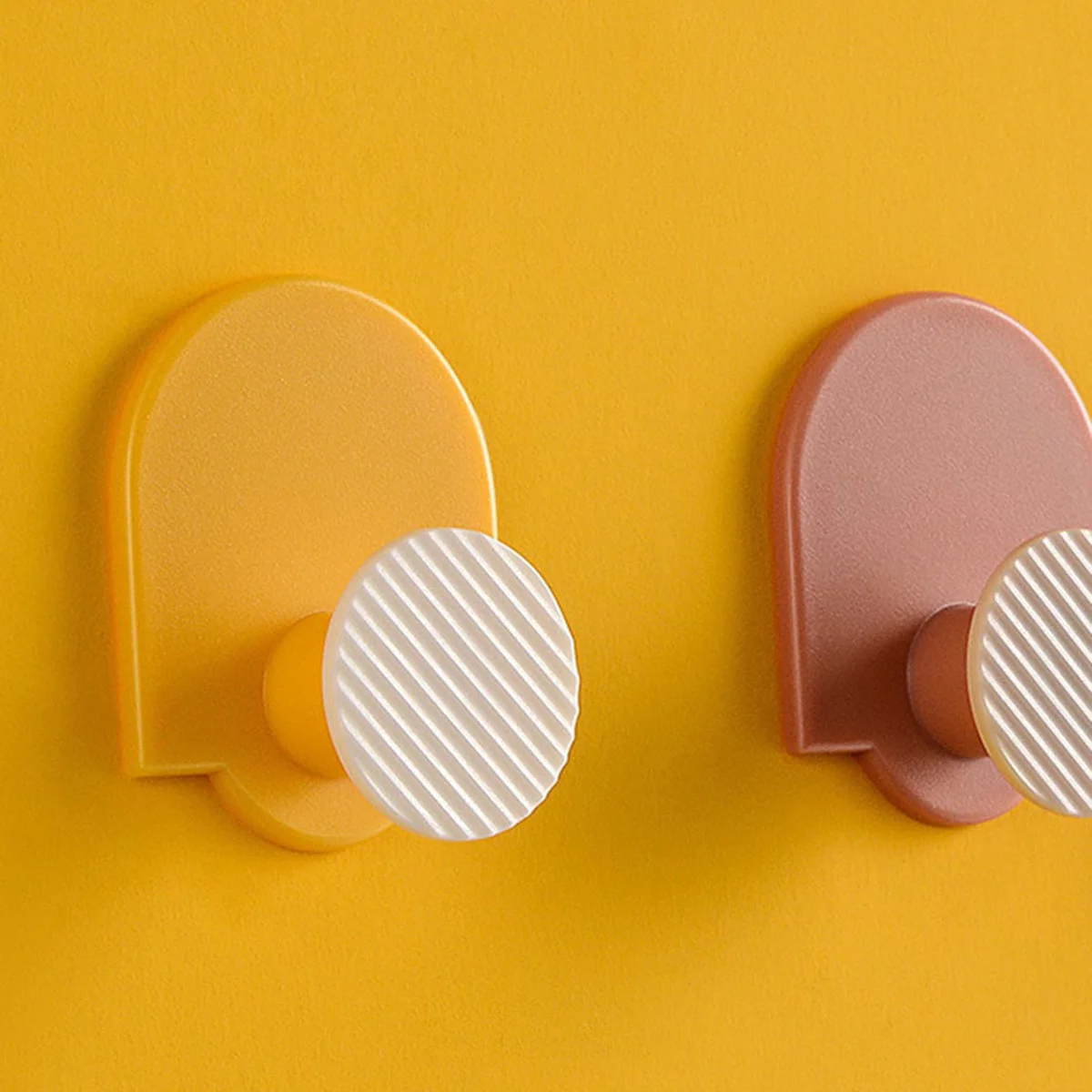 4pcs Adhesive Wall Hooks Easy Install for Hanging Hats in Bathroom Kitchen