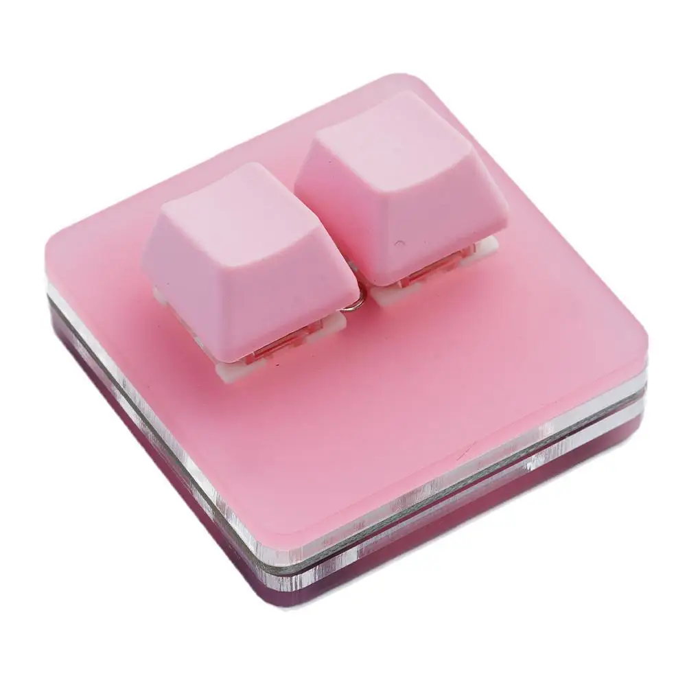 2key Diy 기계식 키보드 USB 맞춤형 미니 키패드 Photoshop 드로잉 프로그래밍 게임용 키보드 핑크 블랙 무료 배송