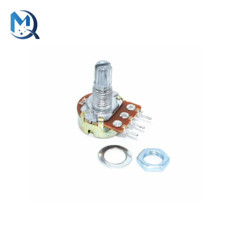 50Pcs WH148 3pin 15mm B1K B2K B5K B10K B20K B50K B100K B250K B500K B1M Potentiometer 1K 2K 5K 10K 20K 50K 100K 250K 500K 1M