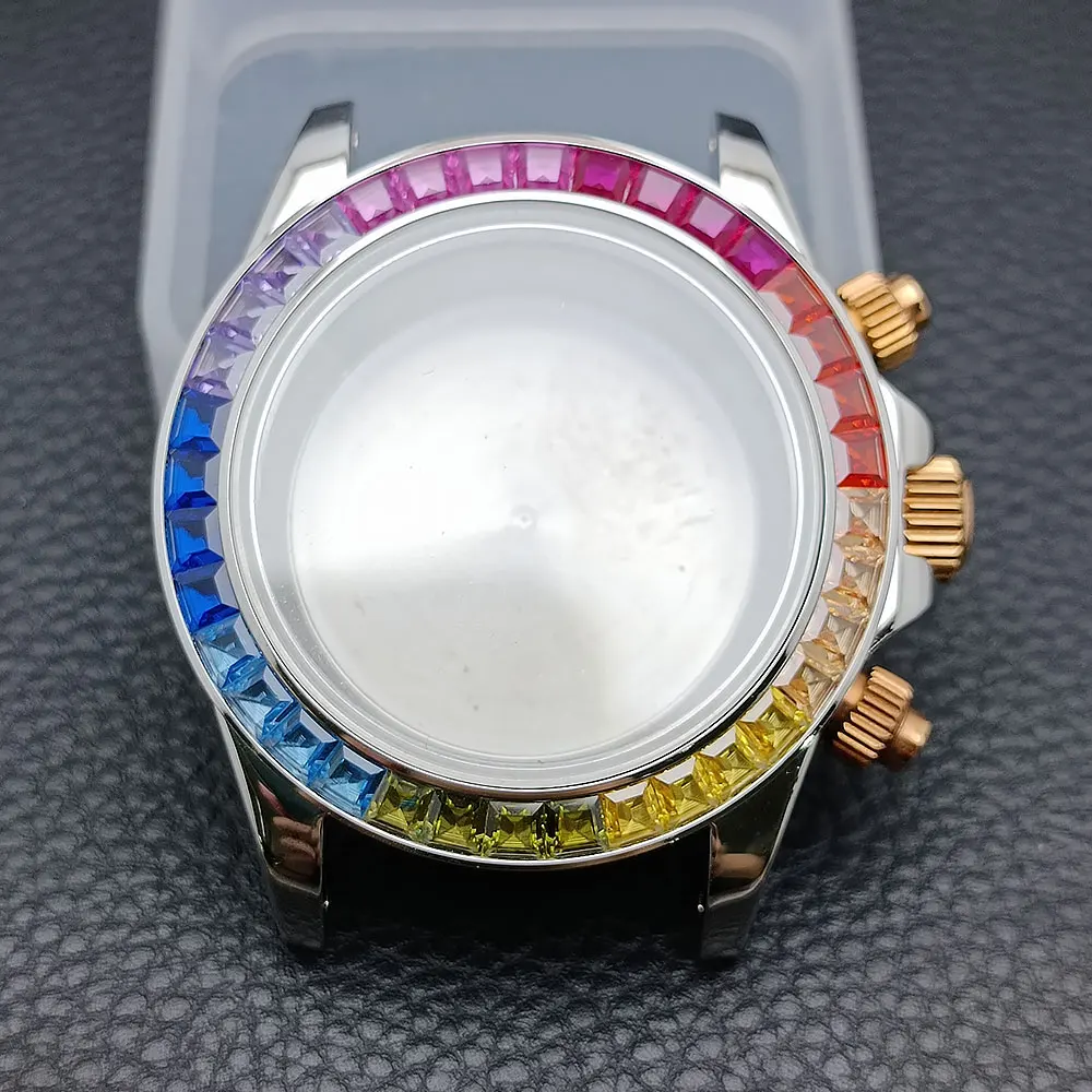 Elegant 39.3mm Silvery/Gold Men's Watch with Steel Case and 20mm Strap Box