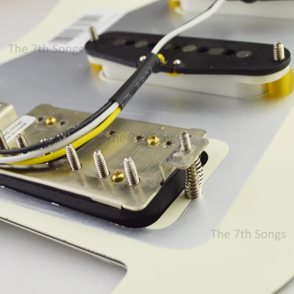 HSS Texas Rock mit SH4 SSV-Steg im JB/S*hr-Stil, Alnico 5, flache Stange, E-Gitarre, vorverdrahtet, geladenes Schlagbrett, Tonabnehmerverkabelung – Detail 6
