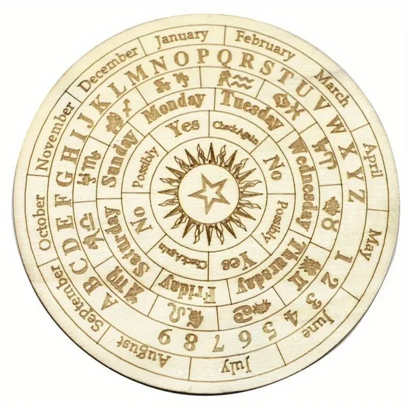 Wooden Zodiac Pendulum Board For Divination Meditation Home Decor