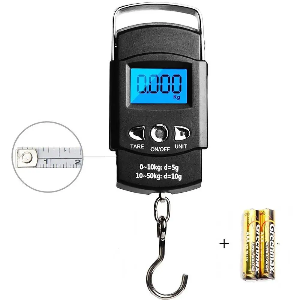 Portable Digital Scale Lcd Display Suitcase Travel Handheld Weighing Hanging Scale For Fishing Accessories Electronic Balance