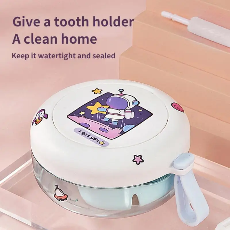 

Denture Cleaning Tooth Storage High Quality Portable Belt Case Soaking Invisible Teeth Orthodontic Retainer Braces Storage Box