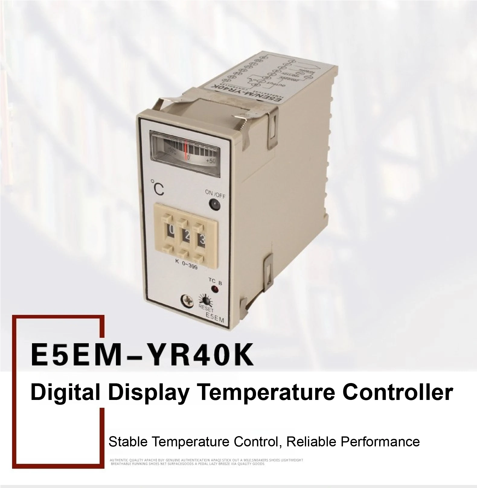 Pointer Temperature Controller E5EM-YR40K K-Type Thermocouple 0‑399°C Analog Rot