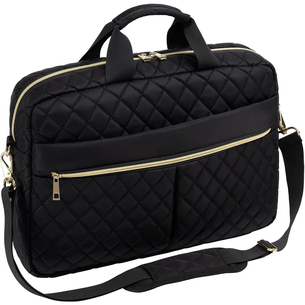 Nesitu A4 Black Pink Executive 14 15.6 inch Laptop Men Women Briefcase Portfolio Business Handbag Shoulder Messenger Bag M31113
