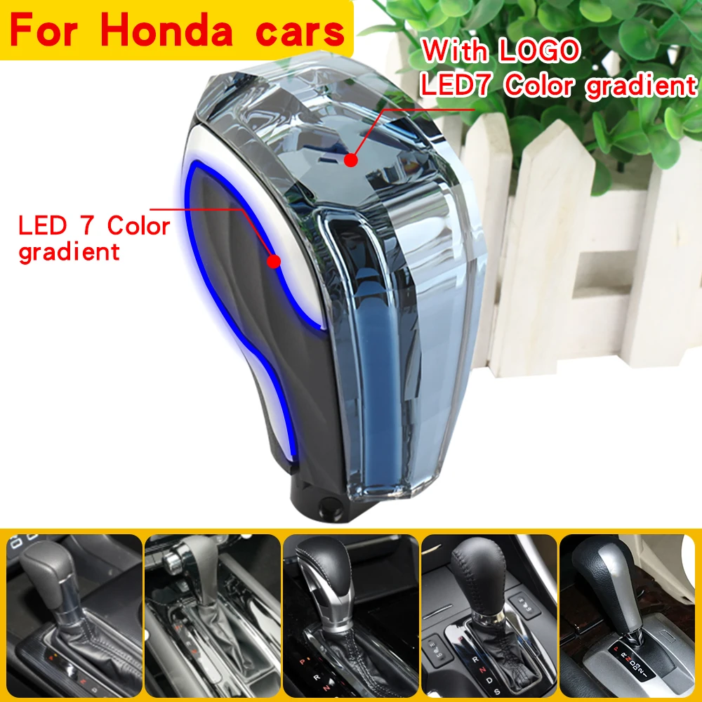 

For Honda Accord 7 8 9 10 Th Civic Vezel Fit CR-V XR-V Odyssey CRIDER VEZEL Automotive crystal Head Lever LED gear shift knob