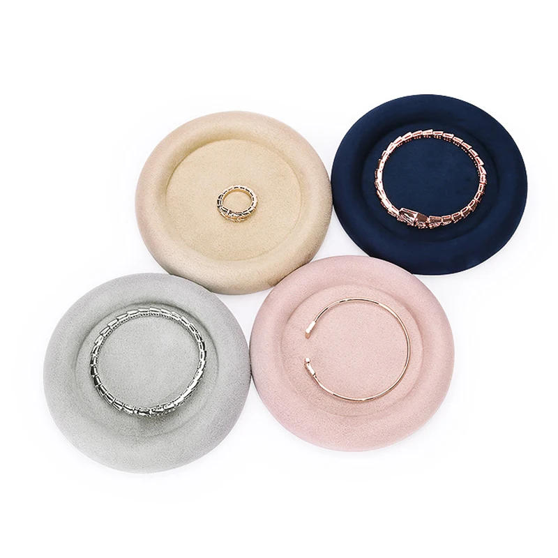 Necklace Ring Earring Bracelet Ornaments Display Tray Display Counter Jewelry Storage Tray Velvet Leather Look Pallet
