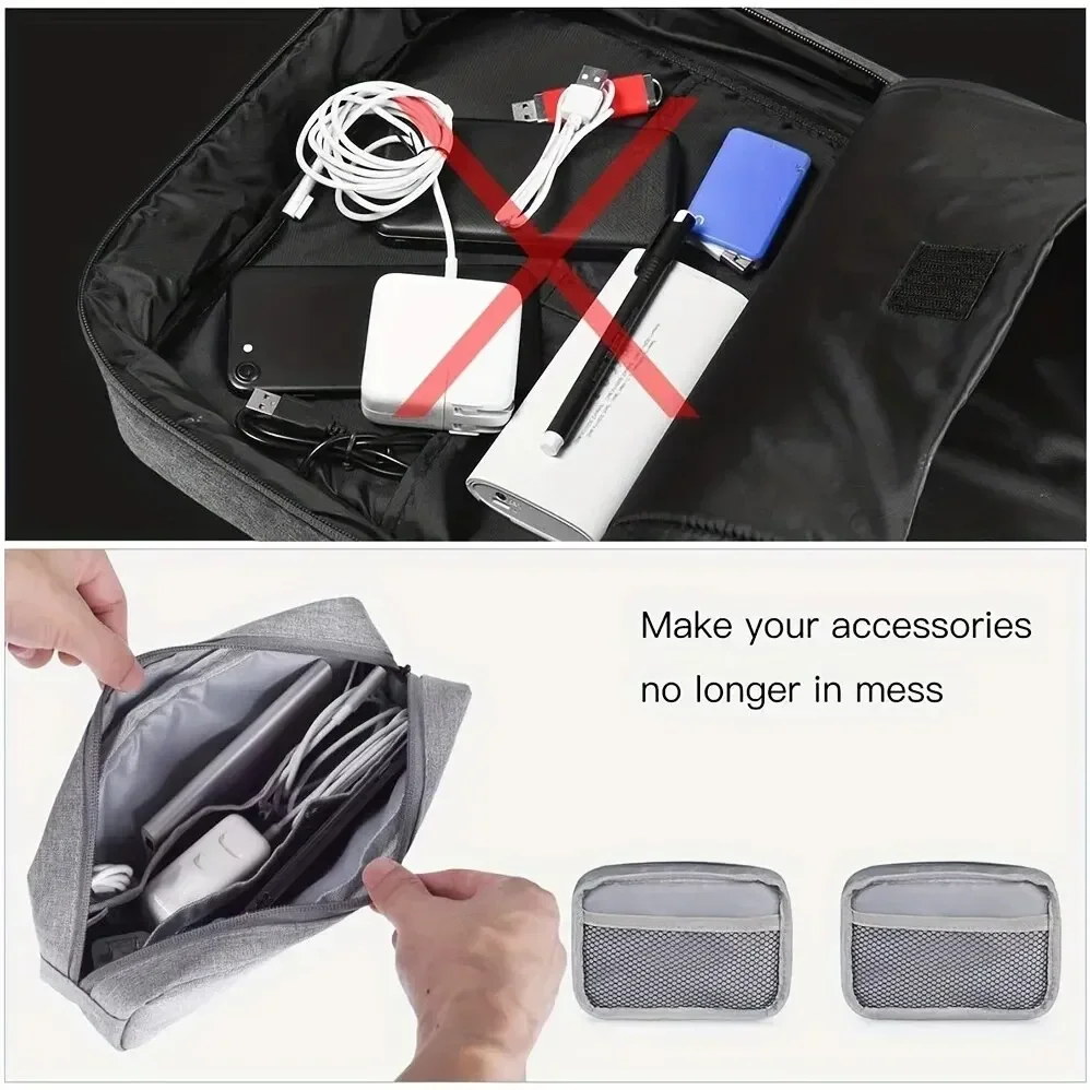 Small Electronics Storage Bag – Reusable Travel Pouch for Cables, Power Bank, SD Cards, Charging Accessories