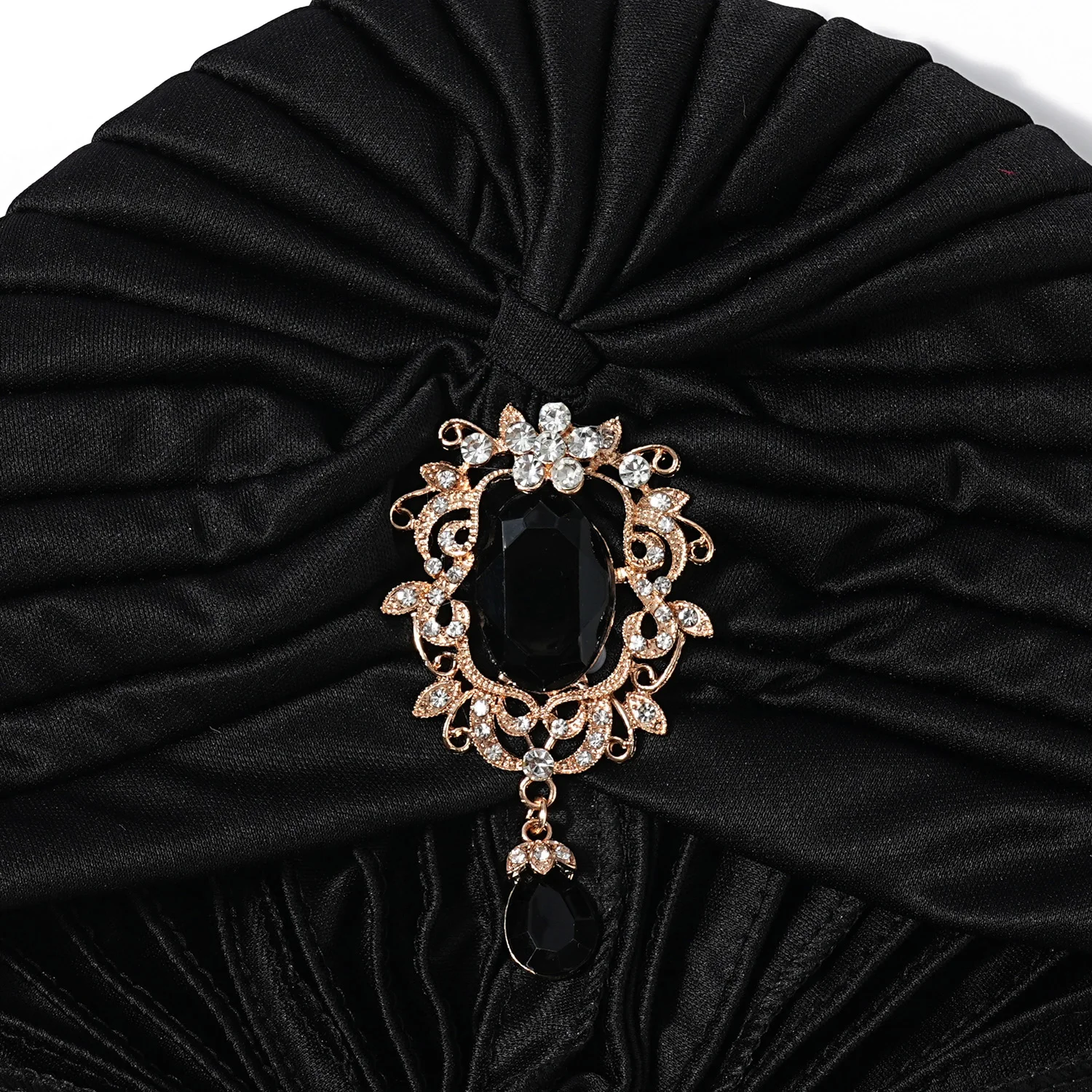 Women Luxury Diamonds Divas Stretchable Turban Head Wrap Hat Female Muslim Indian Hat Bandana Chemo Cap African Hat Headwear 6