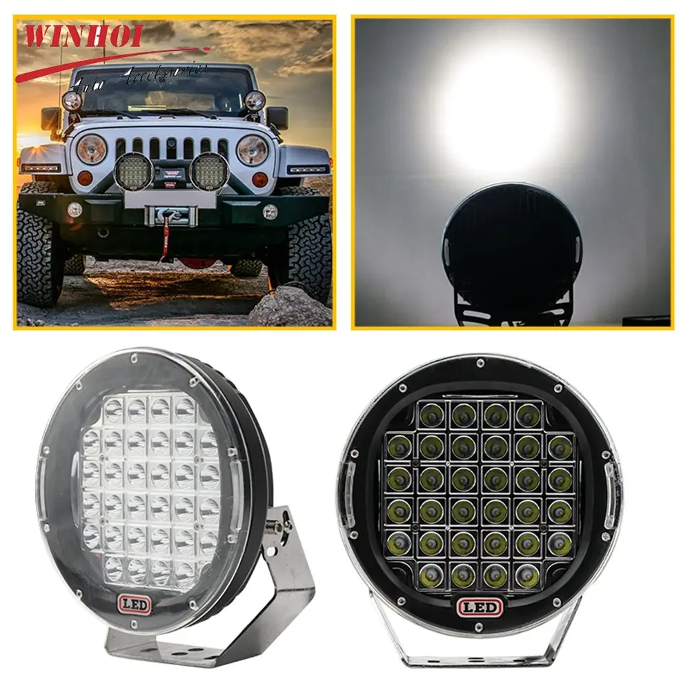 Faros LED de 9 pulgadas, 12-24V, barra de luz LED 4x4 todoterreno, foco  superbrillante, luz de trabajo para coche, camión, Tractor, barco,  remolque, ATV - AliExpress