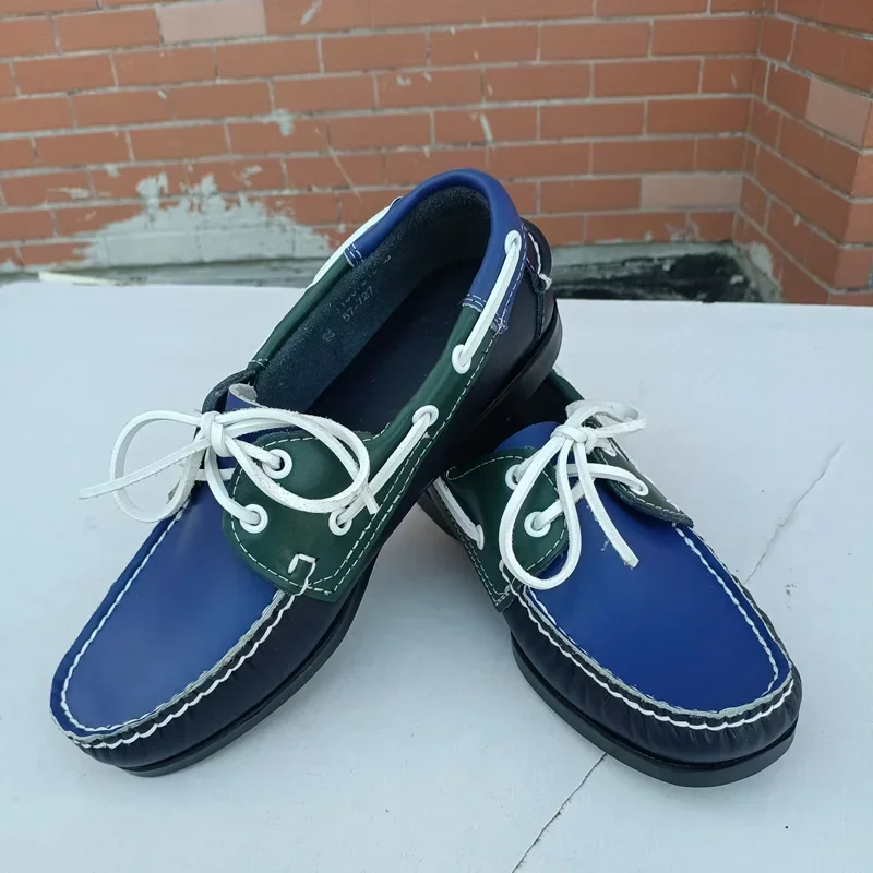 Leather Shoes Men Loafers Men Mocassins Classic Handmade Genuine Leather Boat Shoes Driving Shoes Casual Loafers