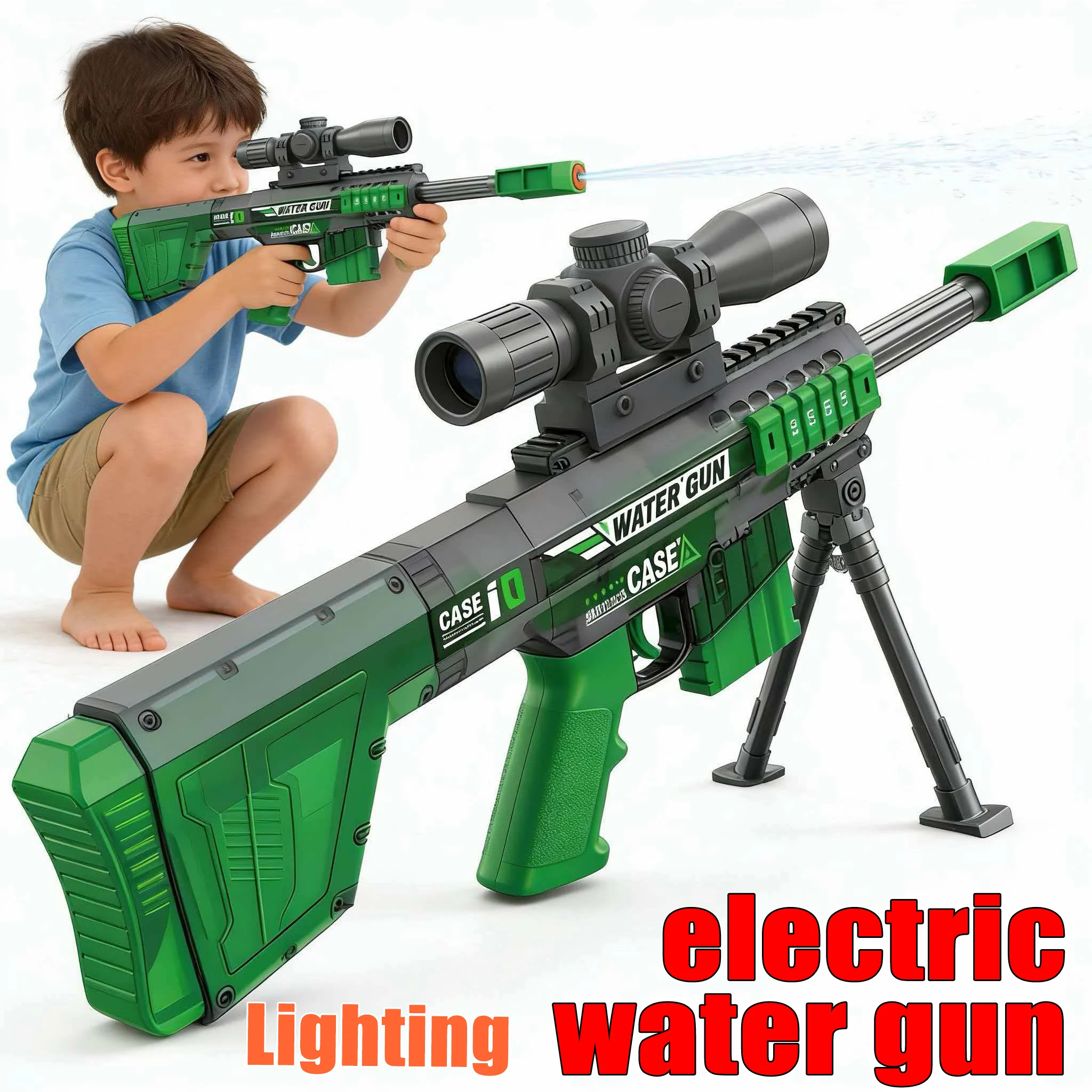 Elektrisch waterpistool met licht en geluid voor zwembad_voghion.com