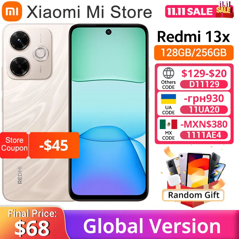 Xiaomi Redmi 13x スマートフォン 8GB+256GB グローバル Amazon.com: Redmi Xiaomi 13X 4G LTE (256GB + 8GB) (for Tmobile