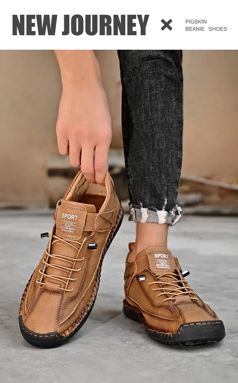 Seb25913f449b48078274a42b985482d3t Handmade Breathable Leather Men Shoes Comfortable Casual Sneakers Plus Size