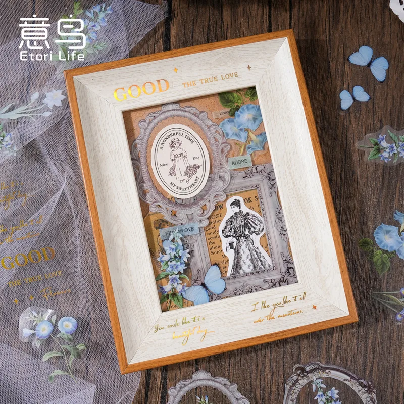 꽃 액자 스티커 팩 DIY 장식 문구 앨범, 일기 컵 노트북, 휴대폰 장난감, 스크랩북, 30 개/세트