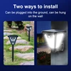 5000K Solar Pathway Garden Decor Lights Outdoor With Motion Sensor IP65 Waterproof Solar Lamp Patio Yard Lawn Sunlight Wall Lamp 4