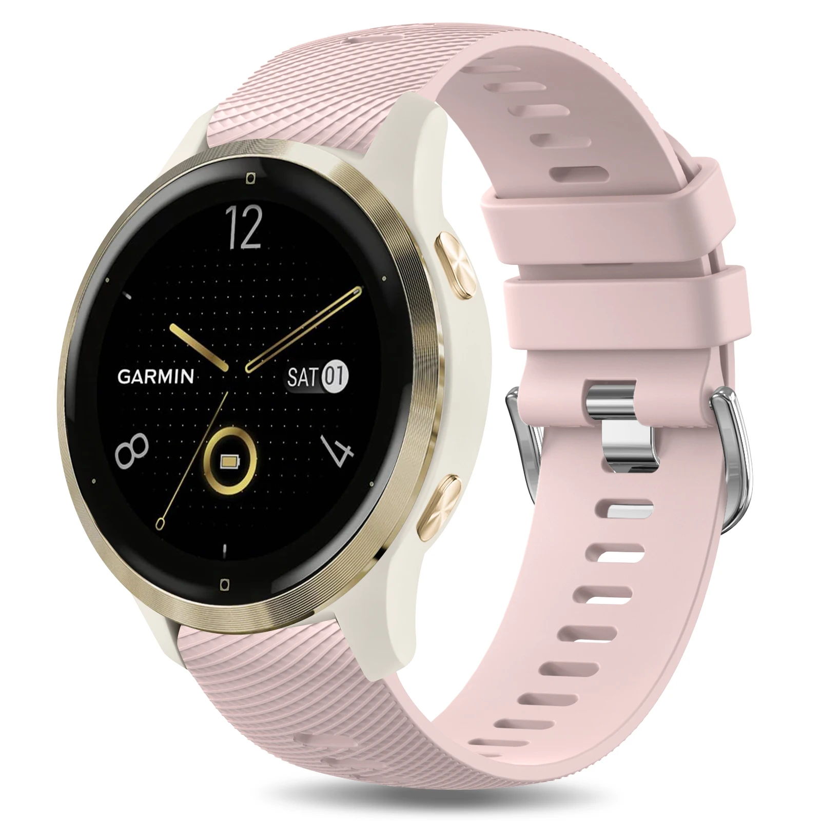 Elegant 18mm Silicone Watch Strap