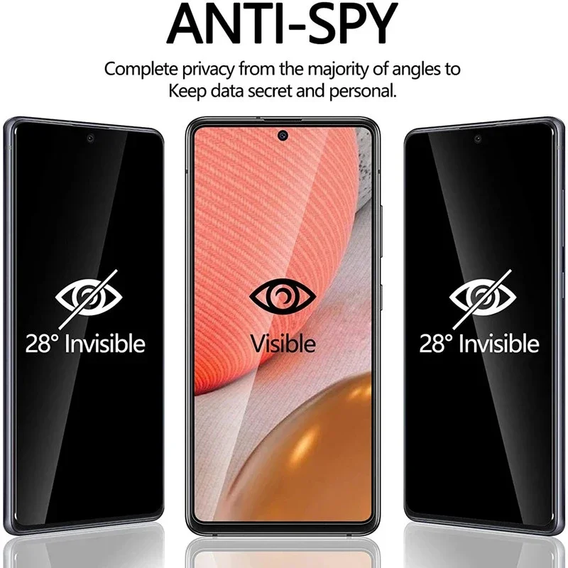 Privacy Tempered Glass Screen Protector Film - Anti-Spy
