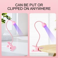 Nail LED UV Lamp for Drying Gel Nails Polish Clip-On Flexible Desk Mini Portable USB Nail Lamp UV Light Dryer for Manicure Salon 2