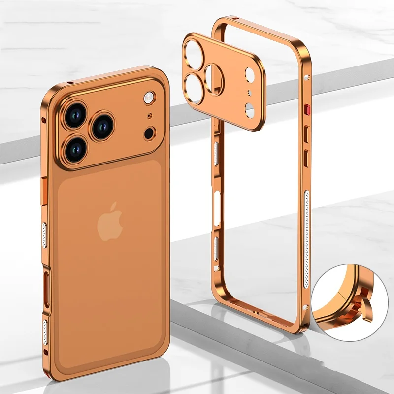 Aluminium Alloy Metal Frame Bumper Case For iPhone Air 16 15 14 13 17 ...