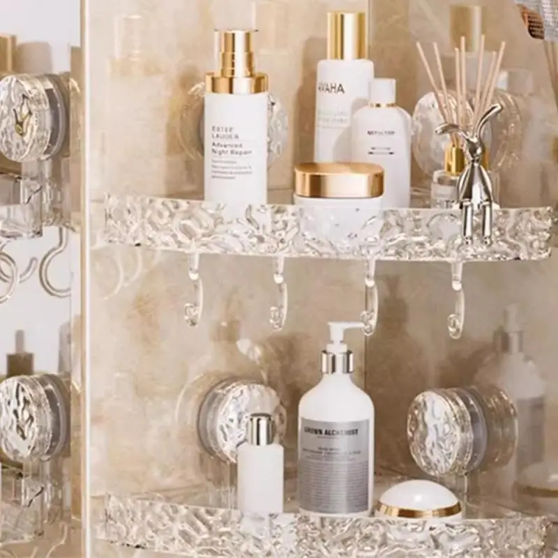 

Bathroom Organizer Stylish Design Saves Countertop Space Durable And Sturdy Versatile And Practical Easy To Install No-drill