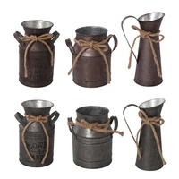 Rustics Paint Metal Milk Can Country Primitives Home Gardening Decoration 1