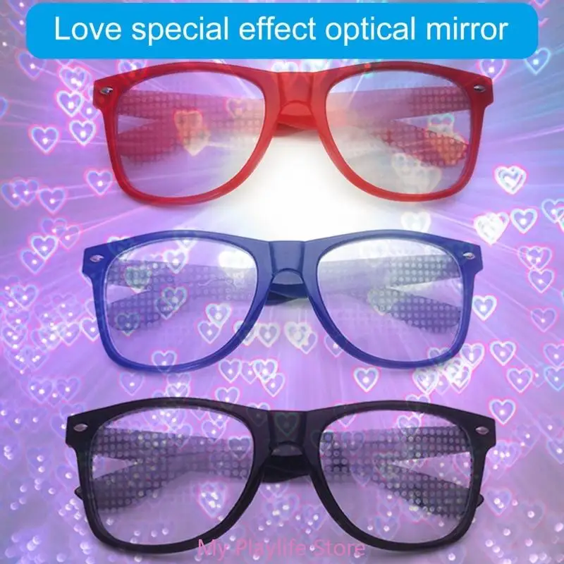 Glasses Light Show Refractions Change to Heart Gift