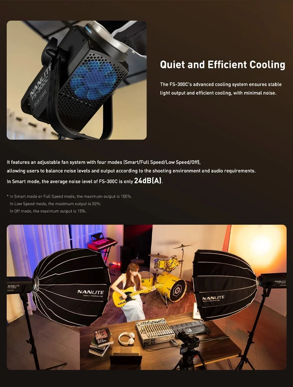 Nanlite FS-300C RGB Continuous Video Light 2700K-7500K LED Photography Lighting