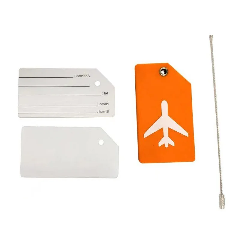 Étiquette De Bagage En Silicone Avec Logo D'avion Avec Nom Et ID Pour Une Identification Rapide