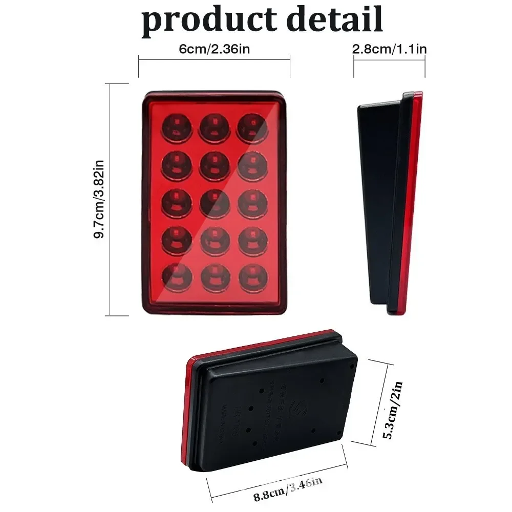 Feu Stop Rouge 48 LED 3ème Feu Arrière De Frein Arrière De Voiture Haute Ampoule Universelle 12 V Auto Lateral Mxzzand - Auto