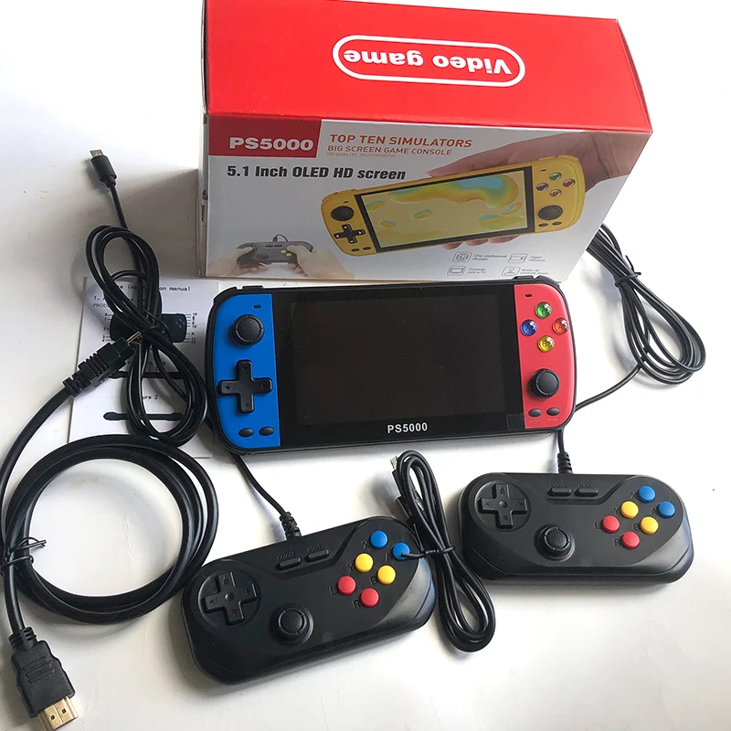 Handheld Portable Game Console PS5000 5.1 Inch HD Screen  64G Retro Video Game Console