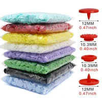 100sets Multiple Colors Plastic Snap Buttons Round Press Stud Fasteners for Baby Clothes Garment Accessories DIY Craft 20Colors 1