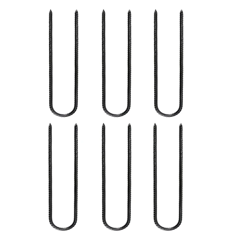 6pcs Ground Stakes Simple Install Garden Fixings Convenient Steel Ground Screws