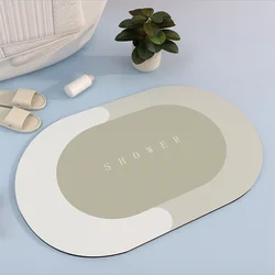 Ultra Absorbent Quick - Dry Non - Slip Bathroom and Kitchen Mat Set - 50CMx80CM (Oval 04)
