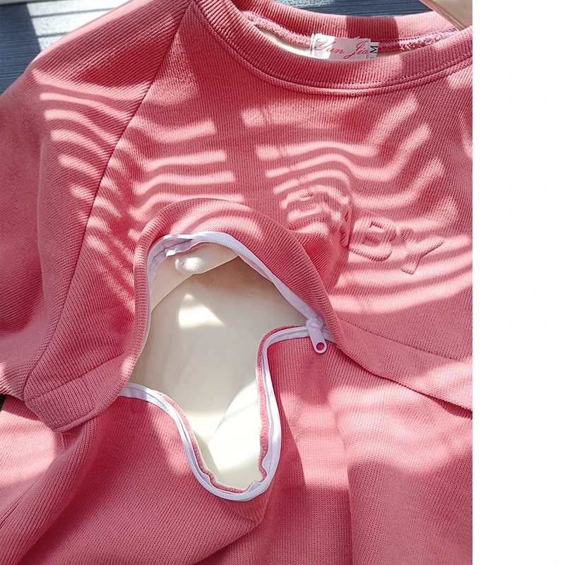 

Winter Clothes For Pregnant Women With Zipper Maternity Sweater Breastfeeding Sweatshirt Woman Maternity Clothes 9268