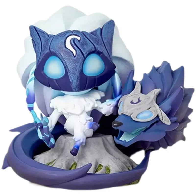 

11Cm Kindred Eternal Hunters Version Q Wolf Soul Doll Model Ornaments Doll League of Legends Lol Game Peripheral Figure No Box