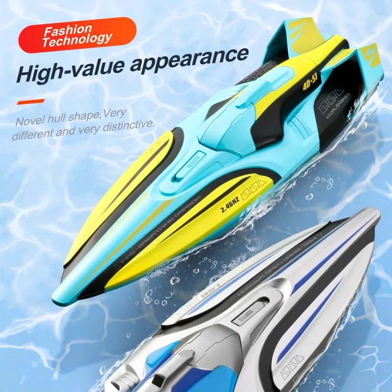 S1 New 2.4G Remote Control Boat Wireless Electric Long Endurance High-speed 2.4G Remote Control Speedboat Children's Toy Gift