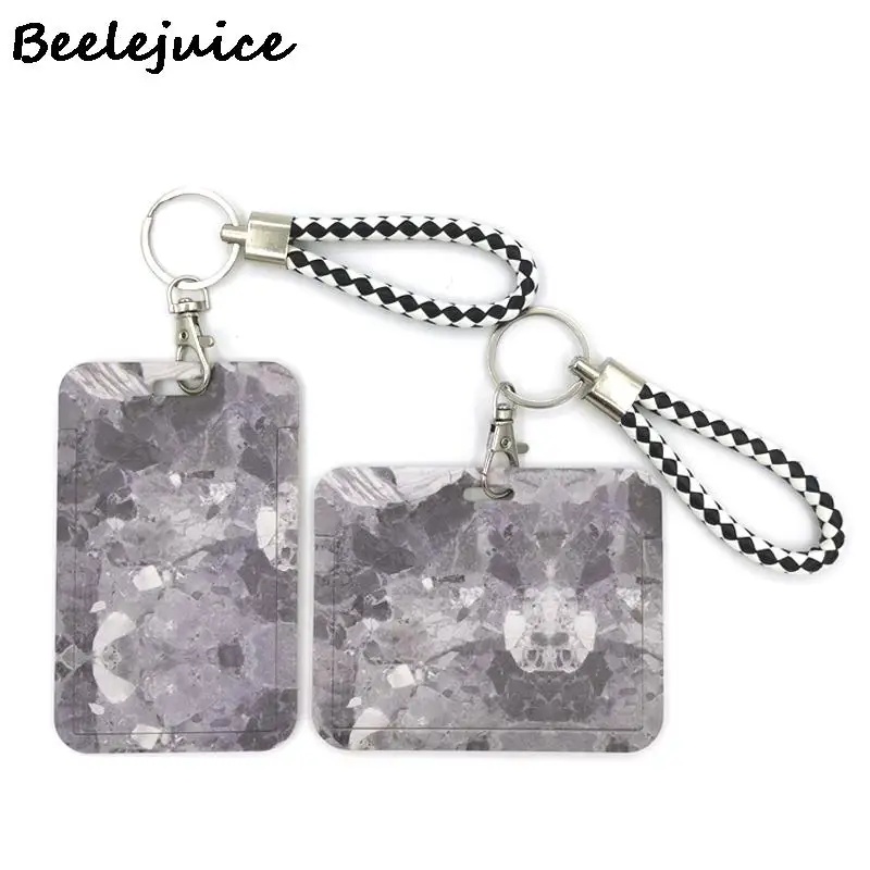 Gray marble Lanyard Neck Strap Art Anime Fashion Lanyards Bus ID Name Work Card Holder Accessories Decorations Kids Gifts