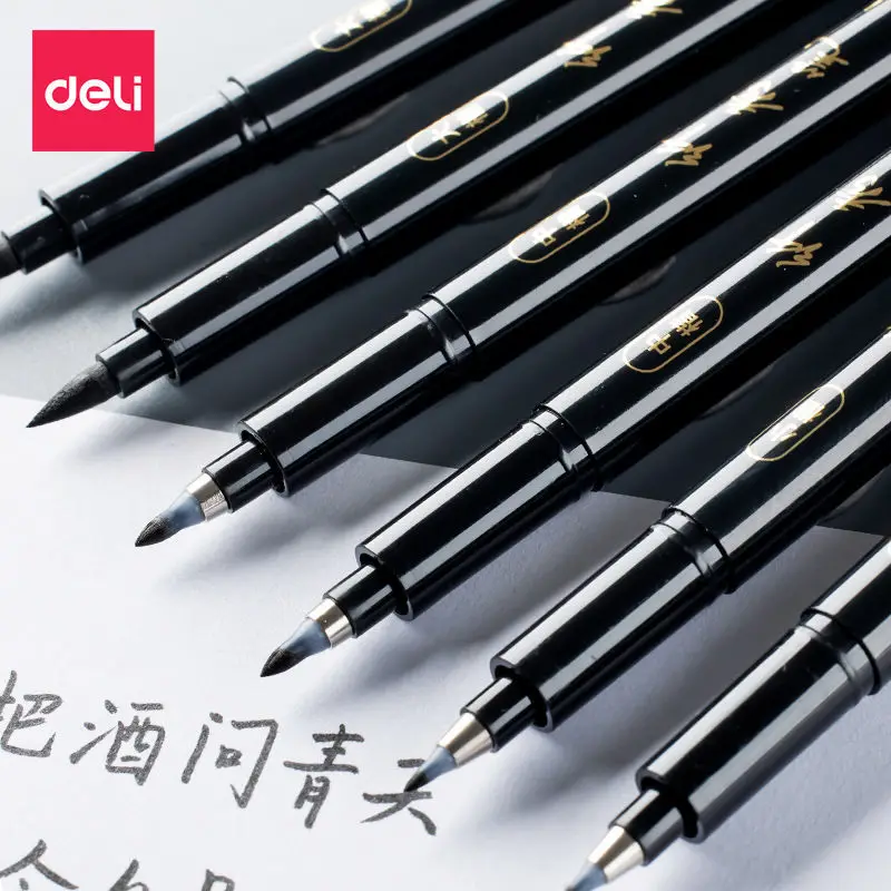 The Soft Tip Of The Beautiful Pen Can Be Added With Ink Soft Pen Small Block Pen Brush Calligraphy Practice Oil Painting Stick 1 pcs chinese brush calligraphy copybook yan zhenqing s pagoda monument script chinese character practice copy book for beginner