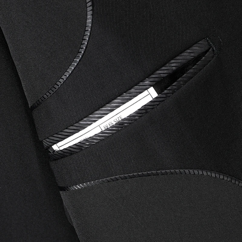 suit (Blazer+pants) Men Fashion Business Gentleman Italian Style Slim Solid Color Professional Suit Wedding Groom Best Man Suit 5