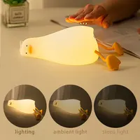 USB Rechargeable Table Lamp Duck Silicone Sleep Lamp Mood Light Bedside for Room Decoration Creative Gift Children Night Light 2