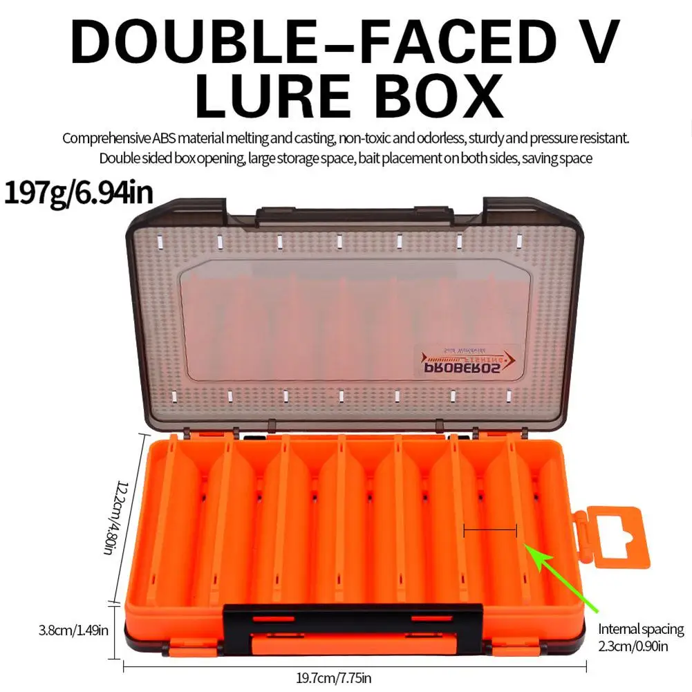 Fishing Lure Box Double Sided Tackle Storage Trays Fishing Tackle Storage  14 Compartment Waterproof Visible Plastic Box - AliExpress