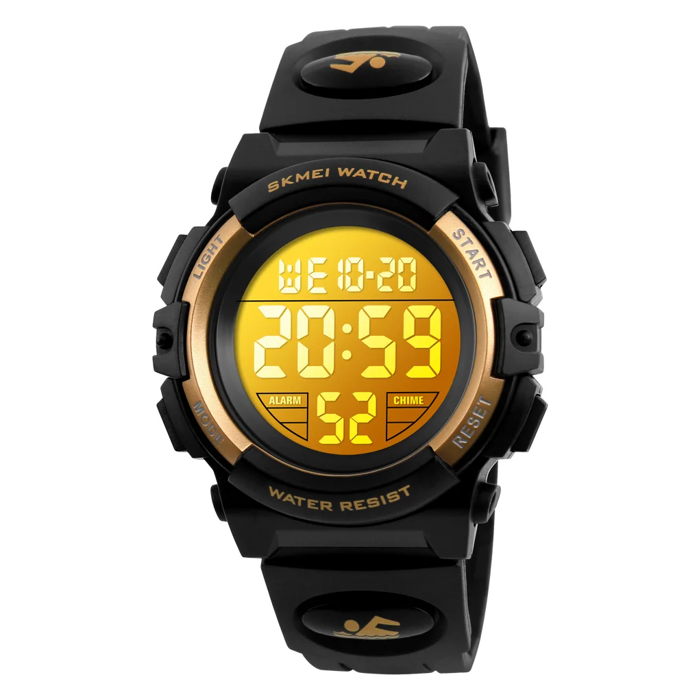 SKMEI Children LED Electronics Digital Watch Chronograph Clock Sport Watches 5Bar Waterproof Kids Wristwatches For Boys Girls