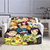 Digimon cartoon Printing blanket Flange Warm blanket picnic blanket Home travel blanket bed linings Birthday Gift 3