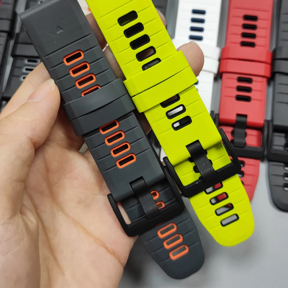 Enhanced Silicone Sports Strap Watch Band - QuickFit Bracelet, 26mm/22mm