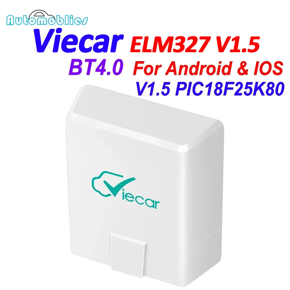 Viecar ELM327 V1.5 Bluetooth 4.0 OBD2 Car Autosanner Diagnostic Scanner Tool function as Mini ELM 327 for Android IOS, obd2 scanner,system diagnostic tool