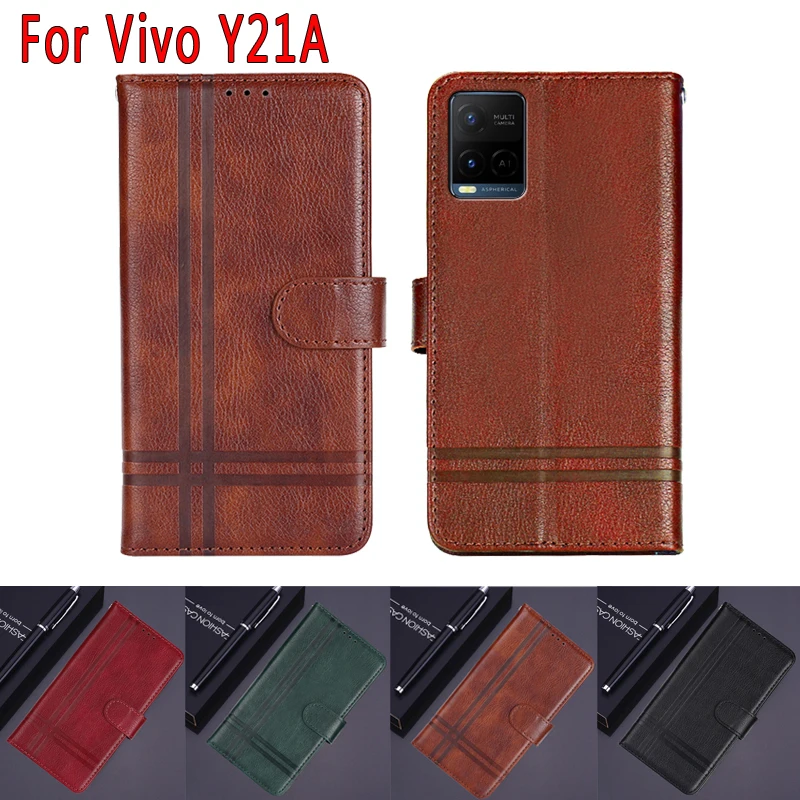 New Cover For Vivo Y21a Case Card Flip Leather Wallet Phone