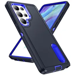 Durable Full Body Shockproof Rugged Kickstand Case with Anti-Scratch Protection for Samsung S23 Ultra (Blue sapphire blue)