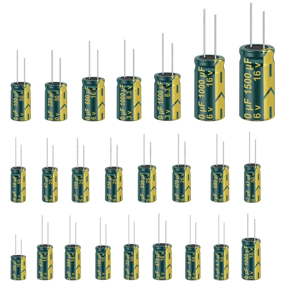 15/24/36 Werte, 225/460/925-teiliges Aluminium-Kondensator-Set, 16V-50V Aluminium-Elektrolyt-Kondensatoren-Sortiment-Kit für DIY-Projekte – Detail 12